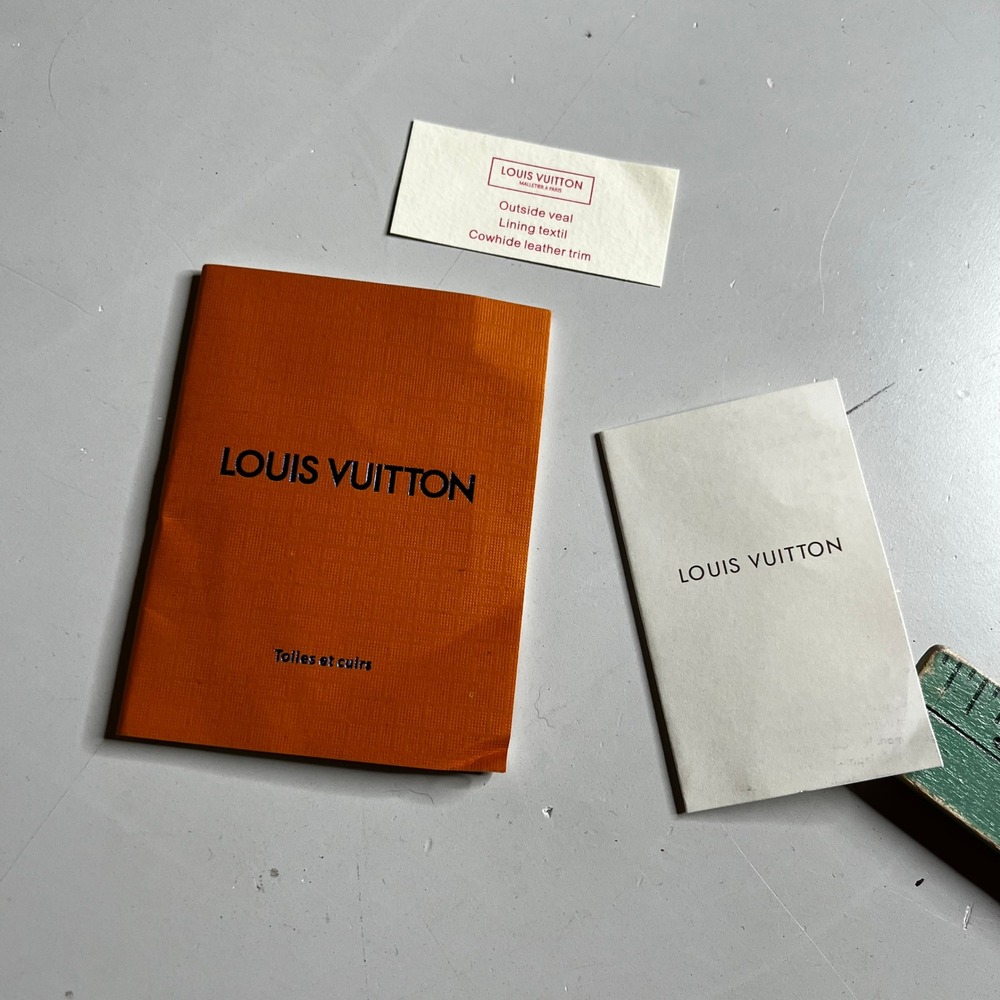 Louis Vuitton Care Booklet Material Tag and Brand Card Set Orange Toilles Cuirs